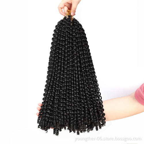 Wholesale Price 24Inch 110g Private label Passion Spring Twist Butterfly Distressed Locs Faux Crochet Hair for Women